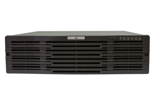 NVR 64 canaux 16 SATA, 3U, H.265, 4K, 4 interfaces réseau, 2 SFP 