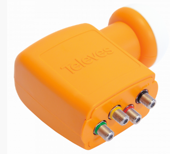 LNB Offset 4 sorties: HH-VH-HB-VB G60dB, orange