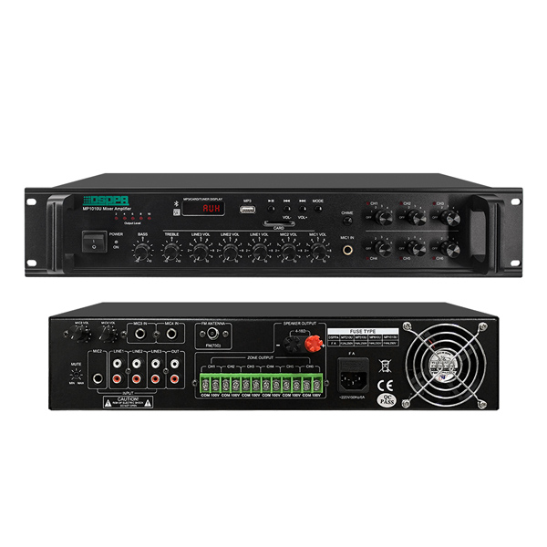 Amplificateur de mixage 6 zones de 350W, USB/ SD/ FM/ BT