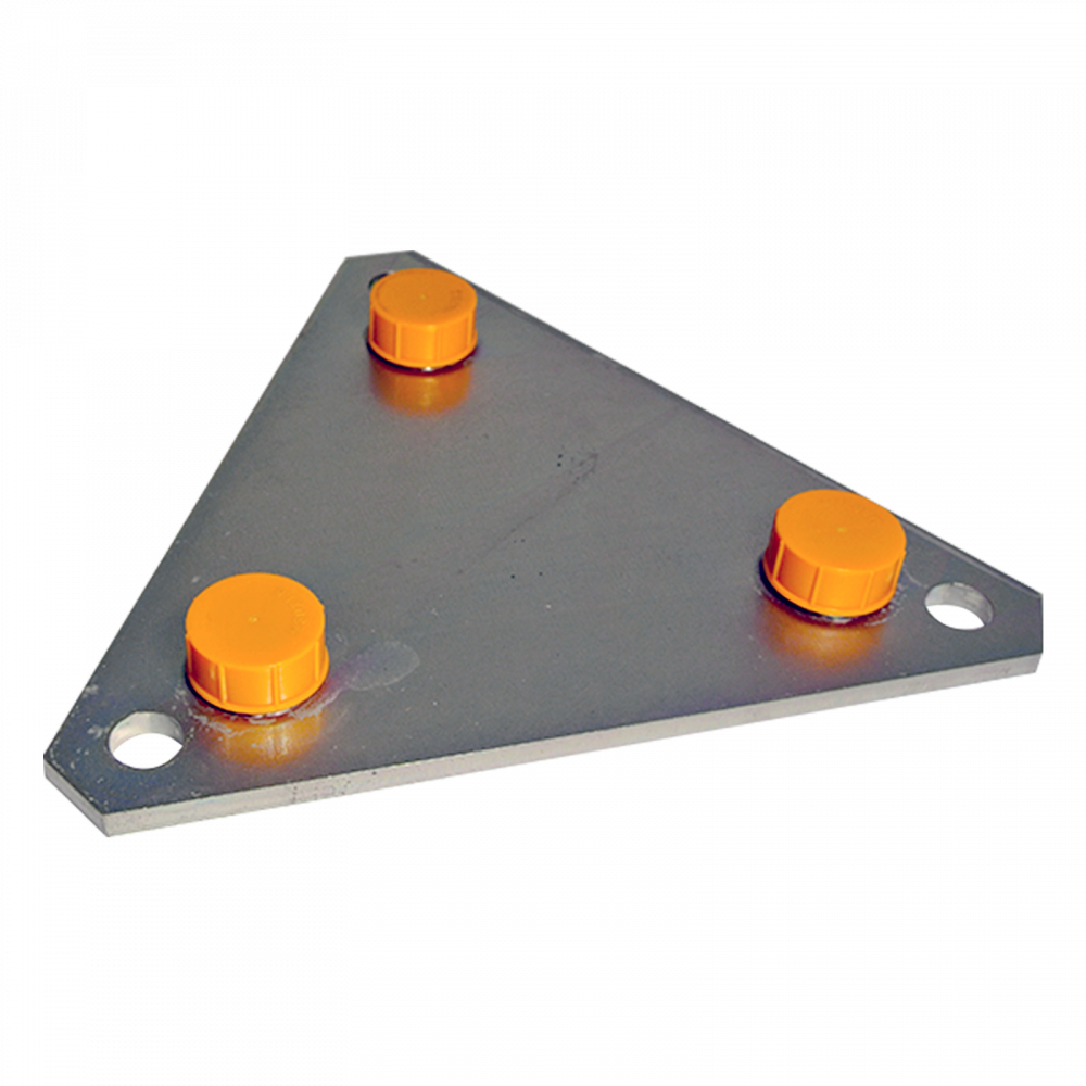 Base Fixe à Visser/Sceller (avec ferrure) Pylône 180 Zinc+RPR