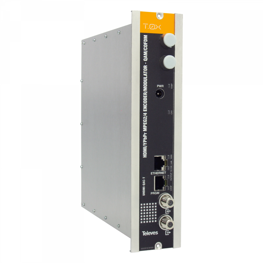 T.0X Encodeur/Modulateur Single, HDMI-COFDM/QAM + alimentation 18V