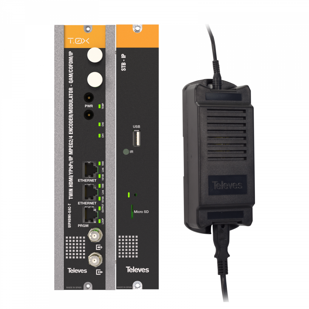 Kit T.0X Chaîne locale: Set-Top Box DS Nemesis Encodeur T.0X HDMI-IP