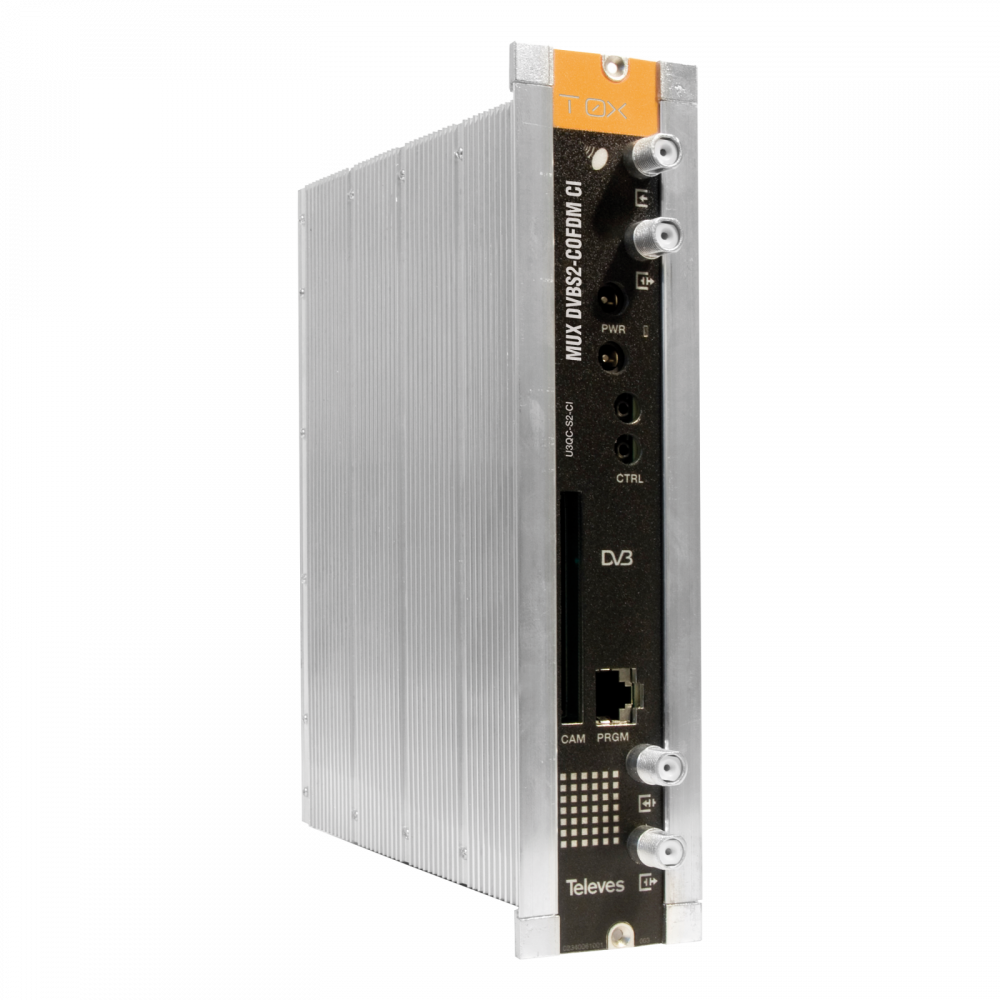 T.0X Transmodulateur DVBS/S2-COFDM CI (47...862MHz) Multiplexeur