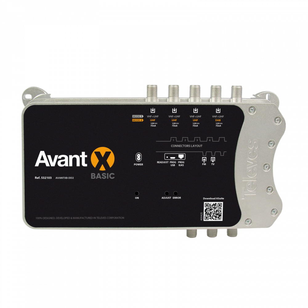 Station programmable AVANT X Basic, terrestre FM-4x(U/V)||FM-DAB-3xU