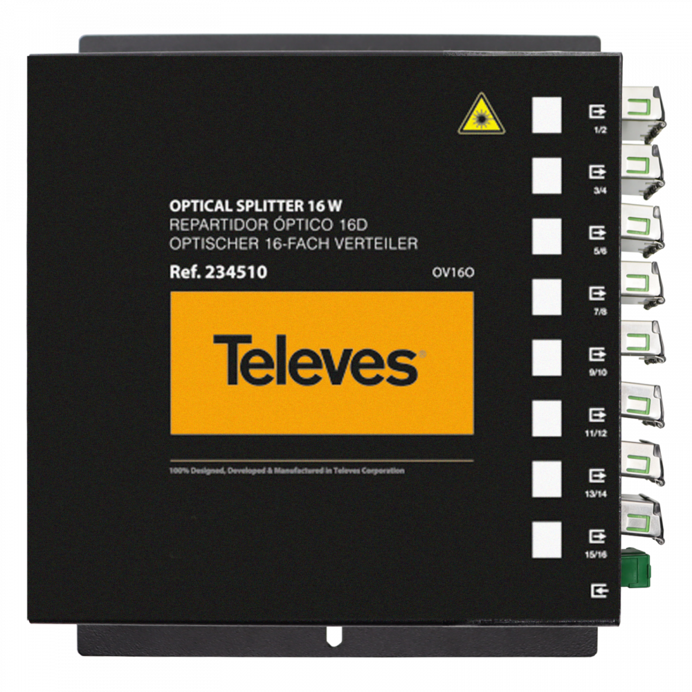 RÉPART. F.O. 1250...1650nm SC/APC 16D 14dB