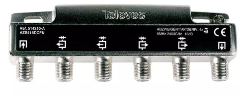 [TVS-514210] Dérivateur 5...2400MHz “F” 4D 16dB Intérieur A + DC