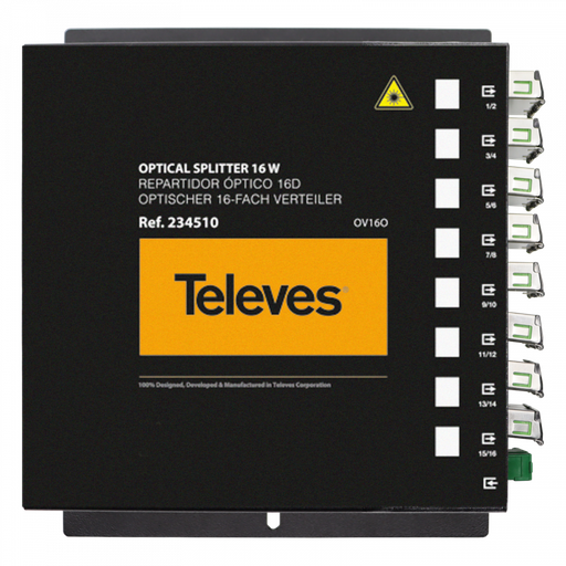 [TVS-234510] RÉPART. F.O. 1250...1650nm SC/APC 16D 14dB