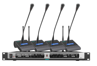 [D-D5844] Récepteur sans fil True Diversity à 4 canaux/ 4 MICs de bureau